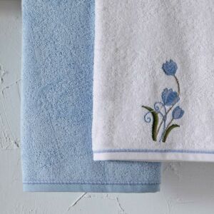 Taç 4/pcs Towel Sets - Carmen - White & Blue