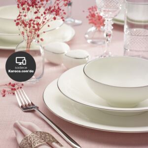 Roe Fine Pearl Extra Argento 62 Pieces 12 Person Dinner Set
